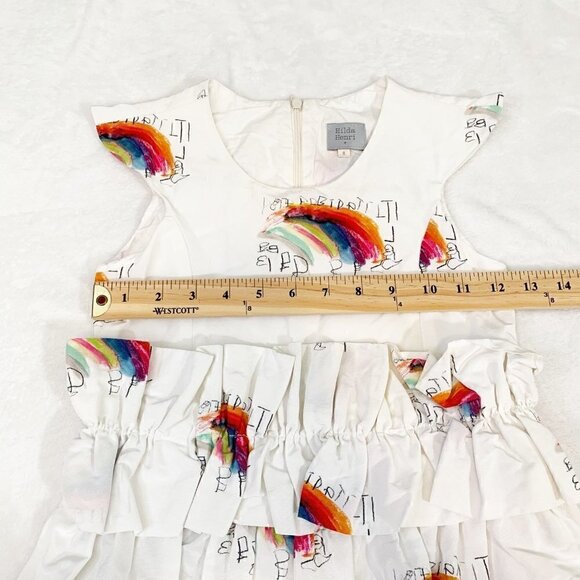 Hilda Henri cap sleeve rainbow girl's‎ zoya poem fit and flare dress - Size 8 - Picture 9 of 11